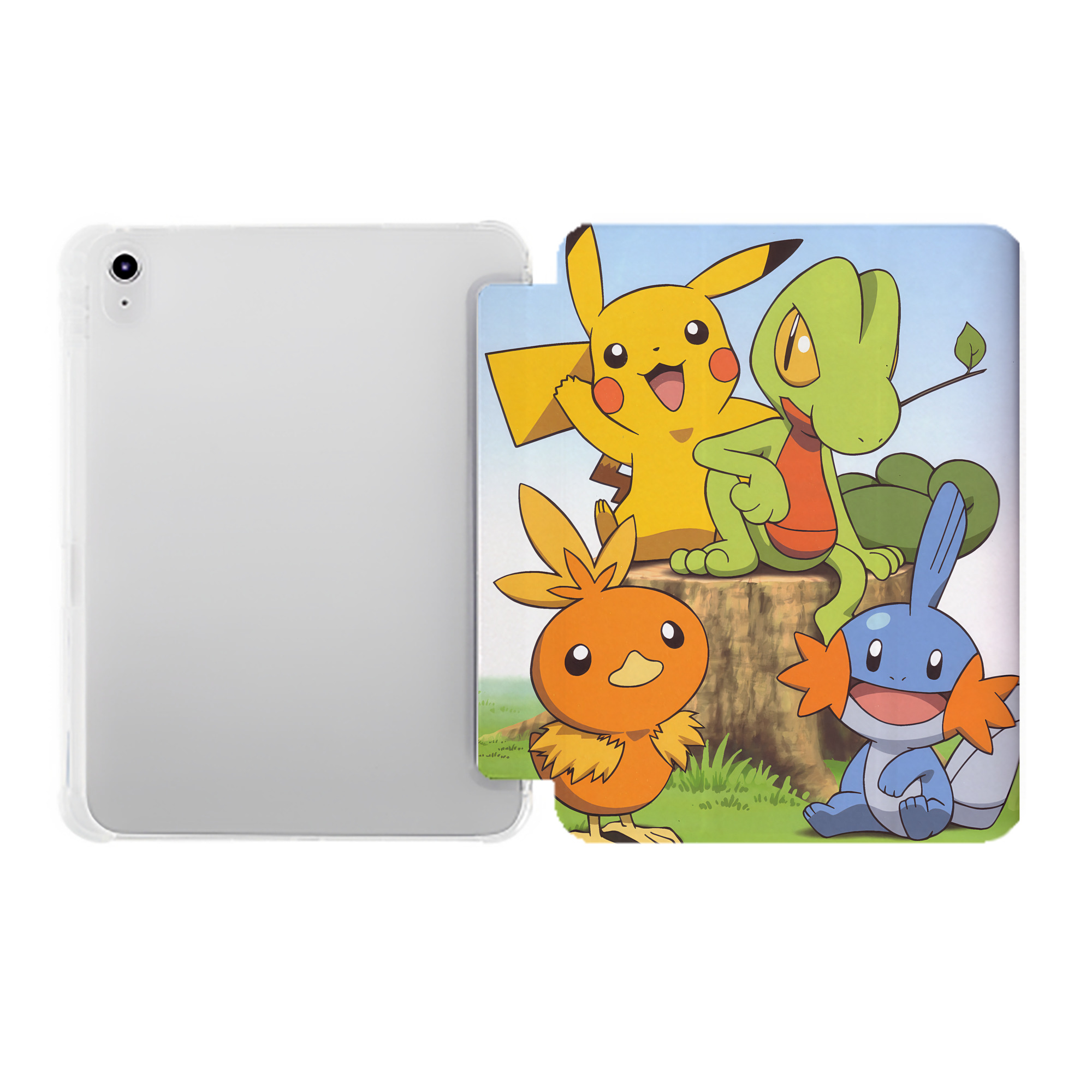 （画像用） ポケットモンスター Pokémon IPad ケース ペン収納付き 三つ折りスタンド PUレザー×シリコン 対応機種9.5/10.5/10.9インチ